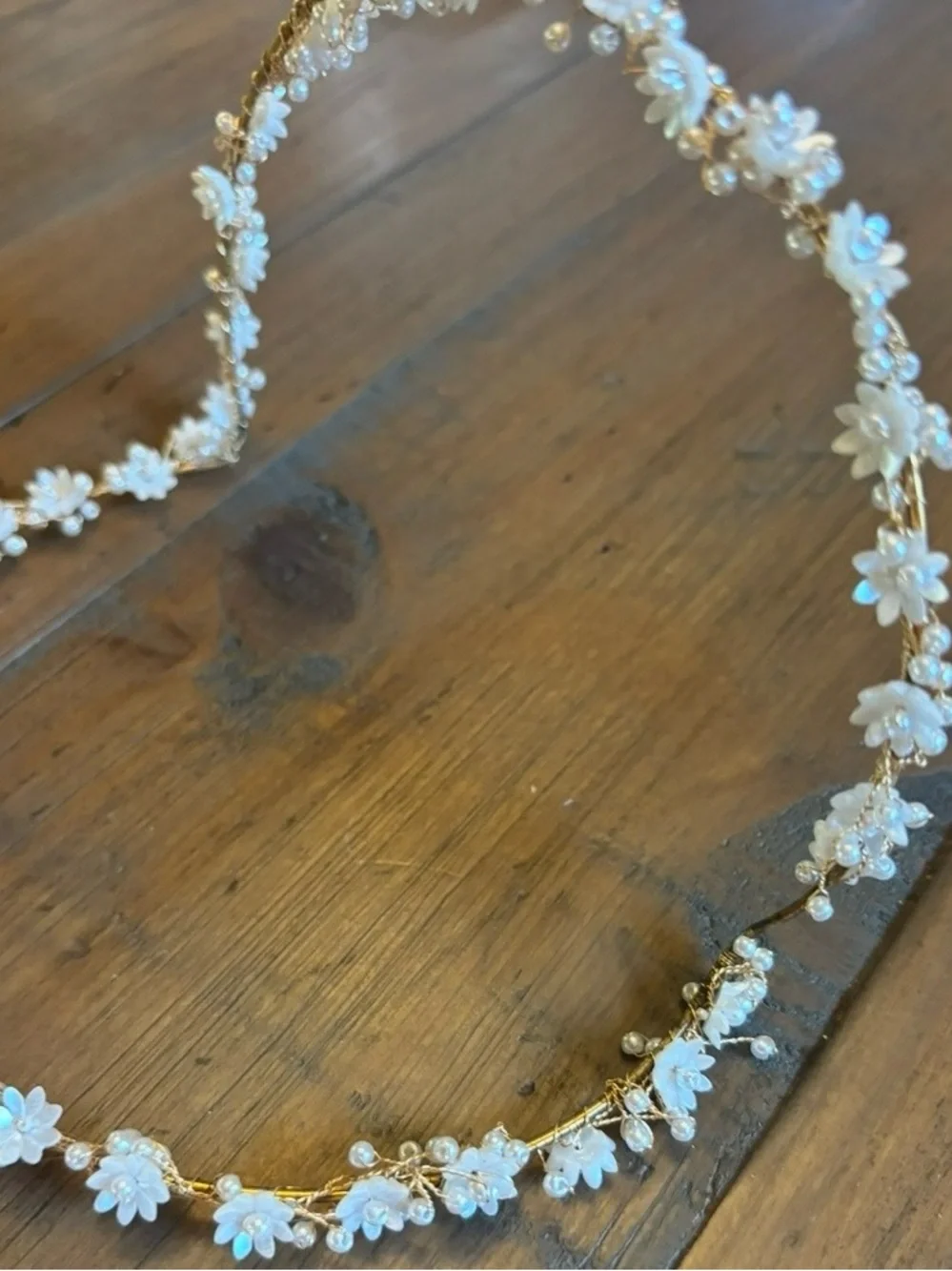 Anthropologie pearl halo headband